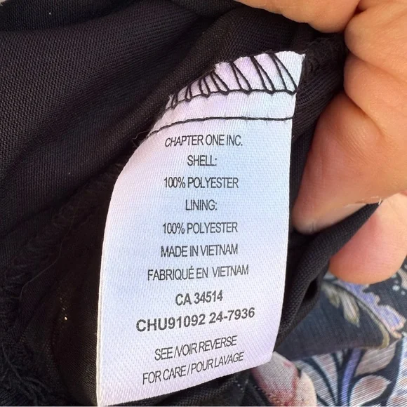 Autres Filles Black Floral Sheer Blouse | Size L | Romantic Boho Top NWT - Picture 5 of 8